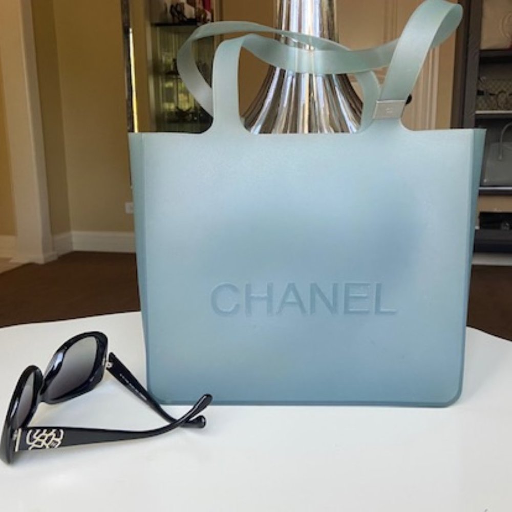Chanel Jelly Shoulder Rubber Bag Rare Blue!!